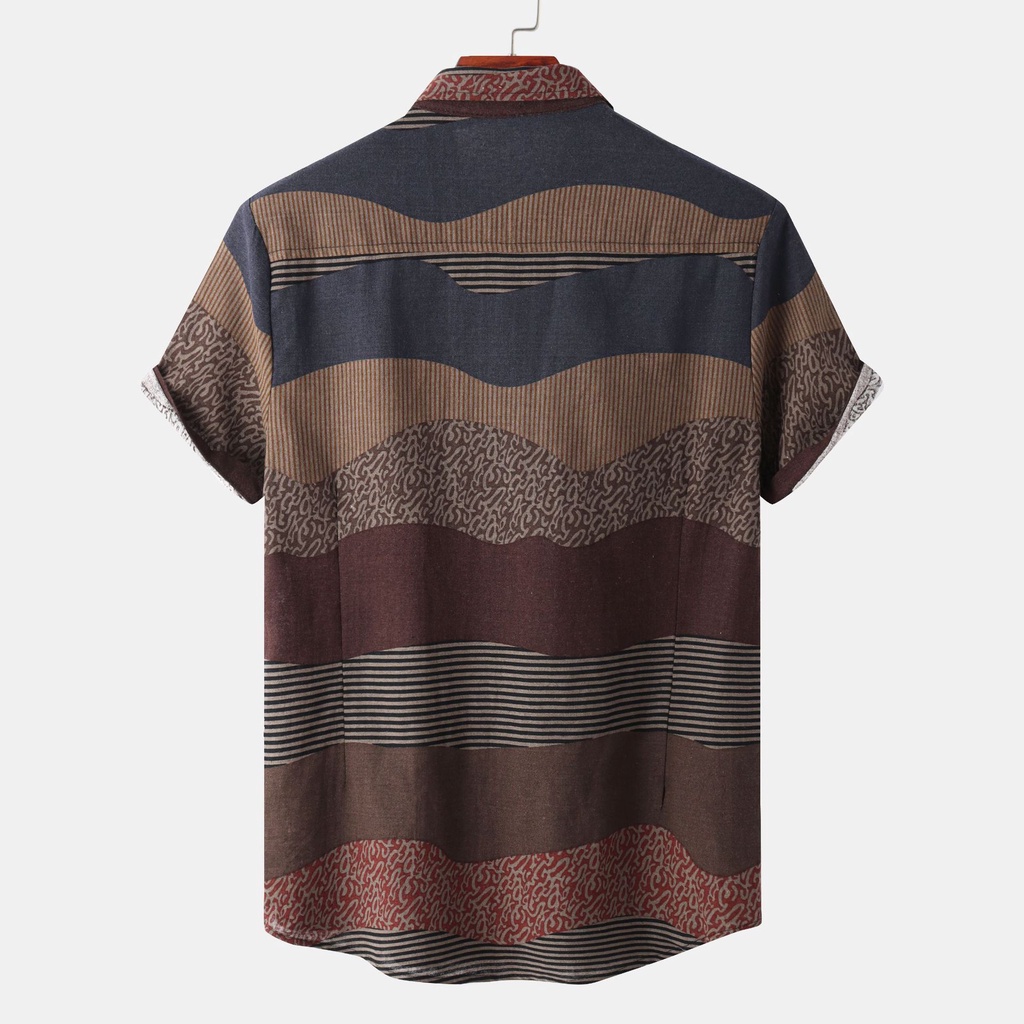 Áo Sơ Mi Ngắn Tay In Họa Tiết Thời Trang Dành Cho Nam