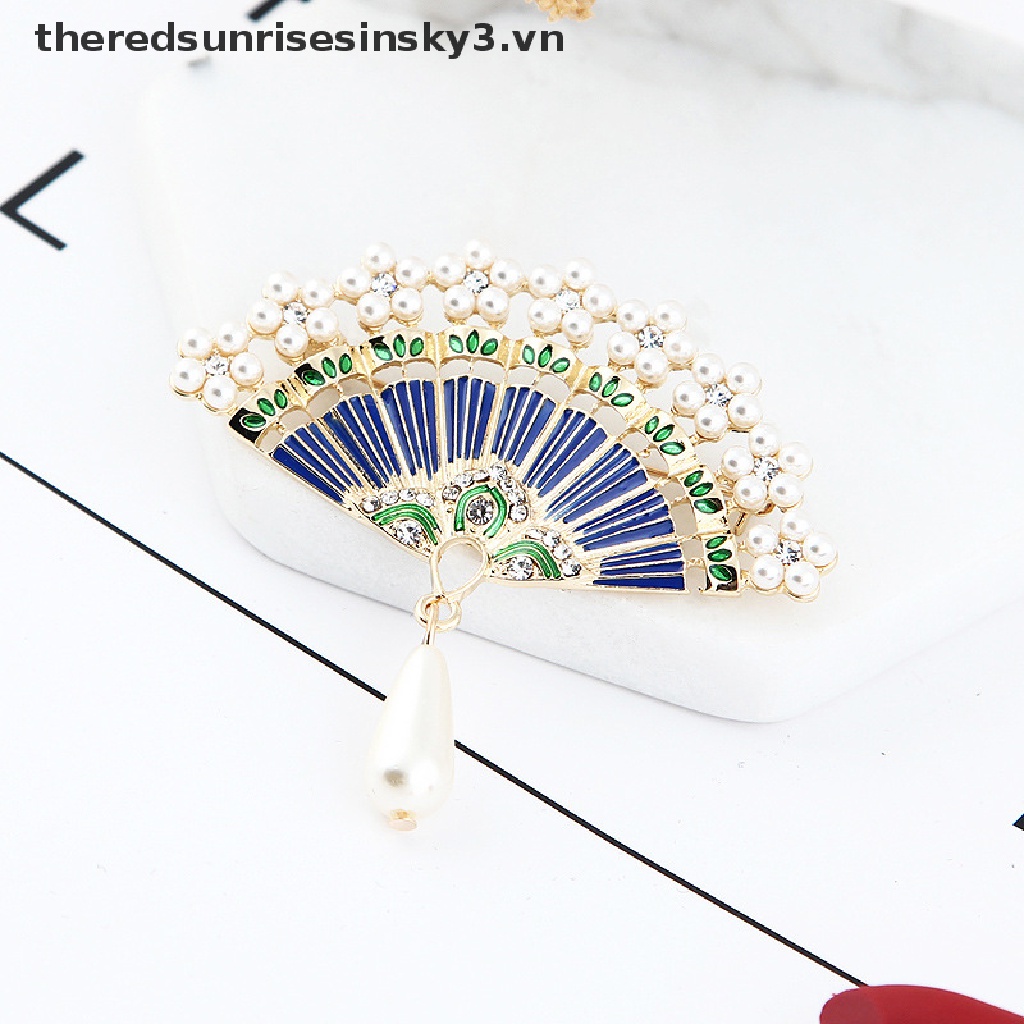 Ghim Cài Áo Hình Bông Hoa Đính Ngọc Trai Nhân Tạo Thời Trang