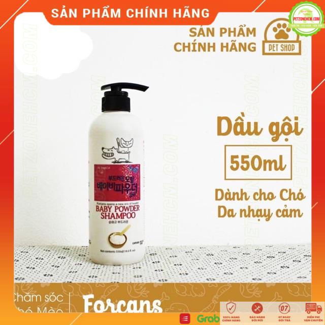 Sữa tắm cho chó con Forcans  FREESHIP Baby Powder  Forbis 550ml - Dầu gội dưỡng da và lông  cho chó con Hàn Quốc