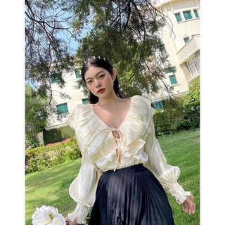TWIGH LIGHT Top - Áo vải organza tiểu thư ( Pass )