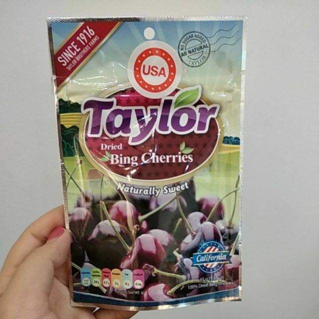 Trái anh đào sấy khô Taylor 45gr (cherry sấy)