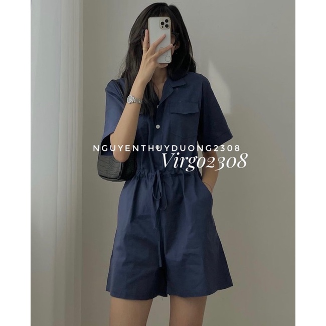 [Ảnh thật/Video/Sẵn]Jumsuit thô rút eo style Ulzzang | BigBuy360 - bigbuy360.vn