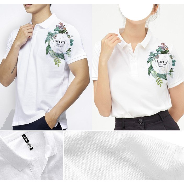Áo Thun Polo Nam Cặp Đôi Couple áo thun có cổ in 3D sắc nét Polo phong cách lịch lãm độc đáo -B&W POLO140