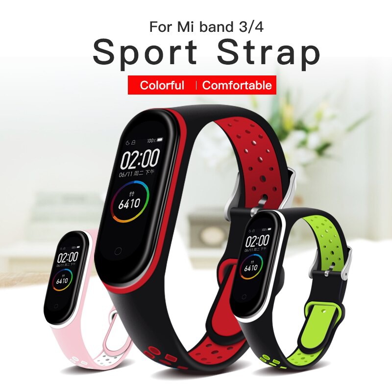 Dây Đeo Thay Thế Cho Xiaomi Mi Band 4/3 Sport Strap - Khóa Gài Thời Trang - Chất Lượng Cao