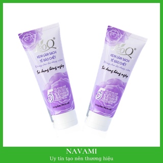 Gel tẩy tế bào chết trắng da mặt và body toàn thân LeoQ 80g màu tím