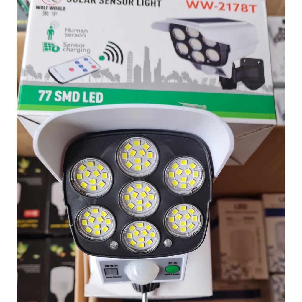 Đèn Led Năng Lượng Mặt Trời Tự Động Bật Tắt Chống Trộm Thông Minh, Chống Nước ip67, Có Điều Khiểu, Cảm Biến Chuyển Động