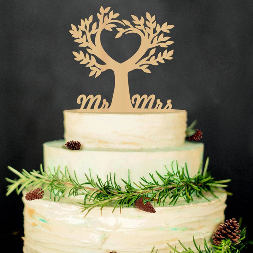 ❀SIMPLE❀ "Mr and Mrs" DIY Cake Decorations Rustic Bride and Groom Wood Cake Topper Laser Cut Wooden letters|Gifts Vintage Wedding Supplies