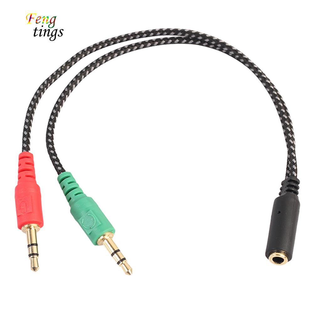 Cáp gộp thành đầu tai nghe và mic 3.5mm thành cổng 3.5mm