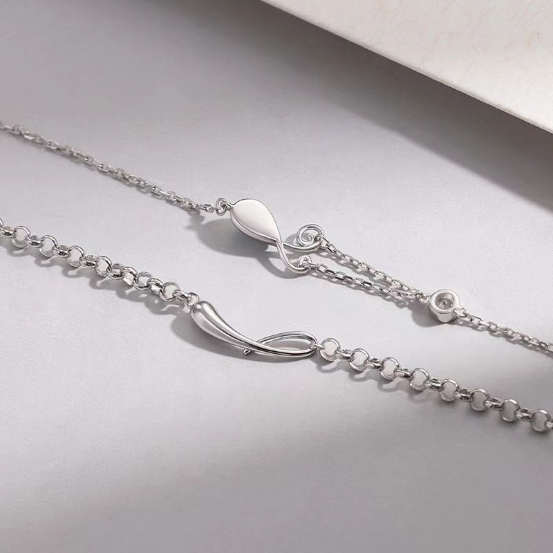 Vòng tay đôi nam nữ Vòng Tay Bạc 925 Hình Giọt Nước Thời Trang Cho Cặp Đôi