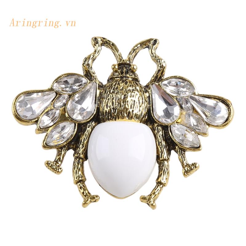 Ghim Cài Áo Hình Con Ong Đính Ngọc Trai Nhân Tạo Thời Trang