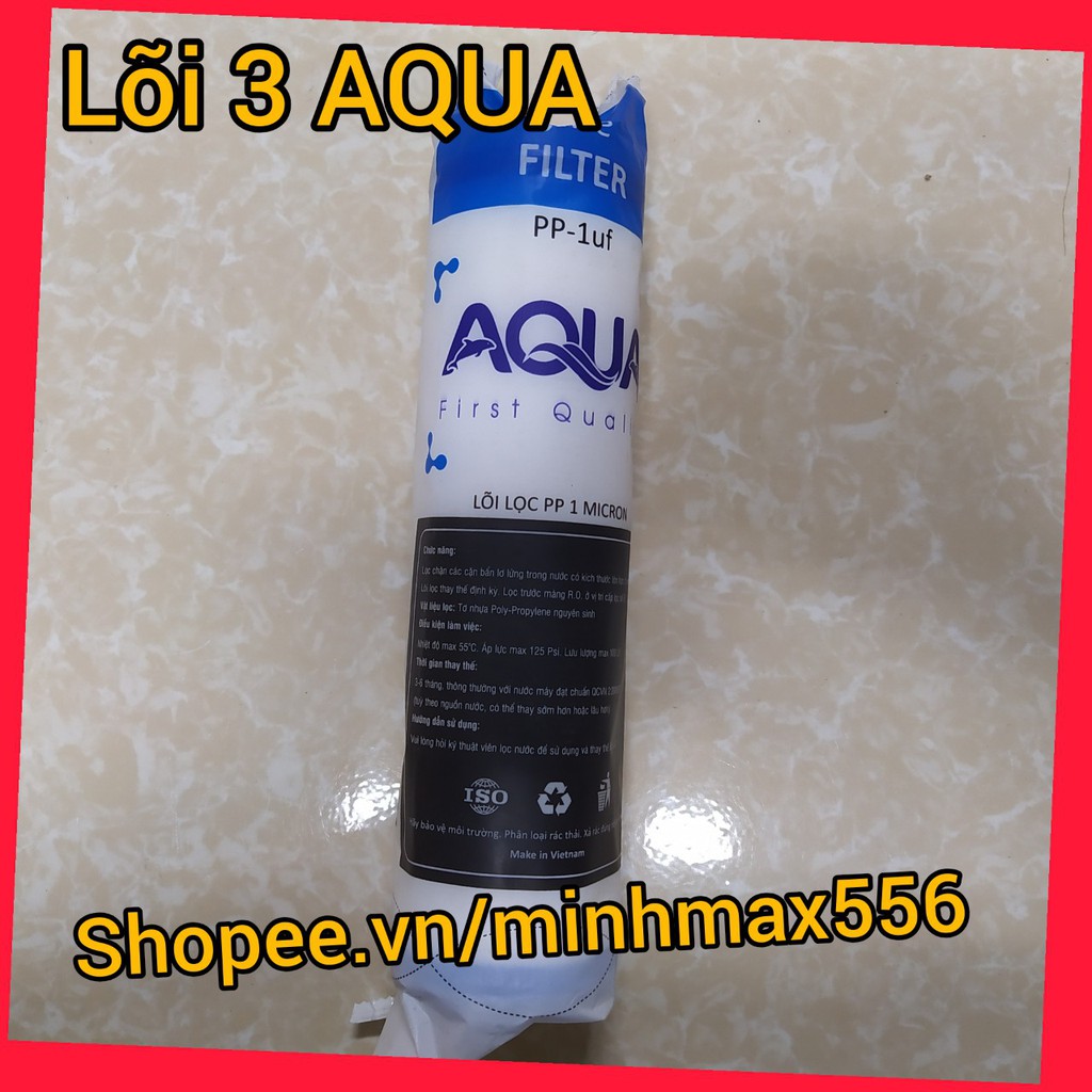 [UY TÍN SỐ 1] LÕI LỌC NƯỚC SỐ 3 AQUA CAO CẤP | LÕI LỌC NƯỚC AQUA 1 micro