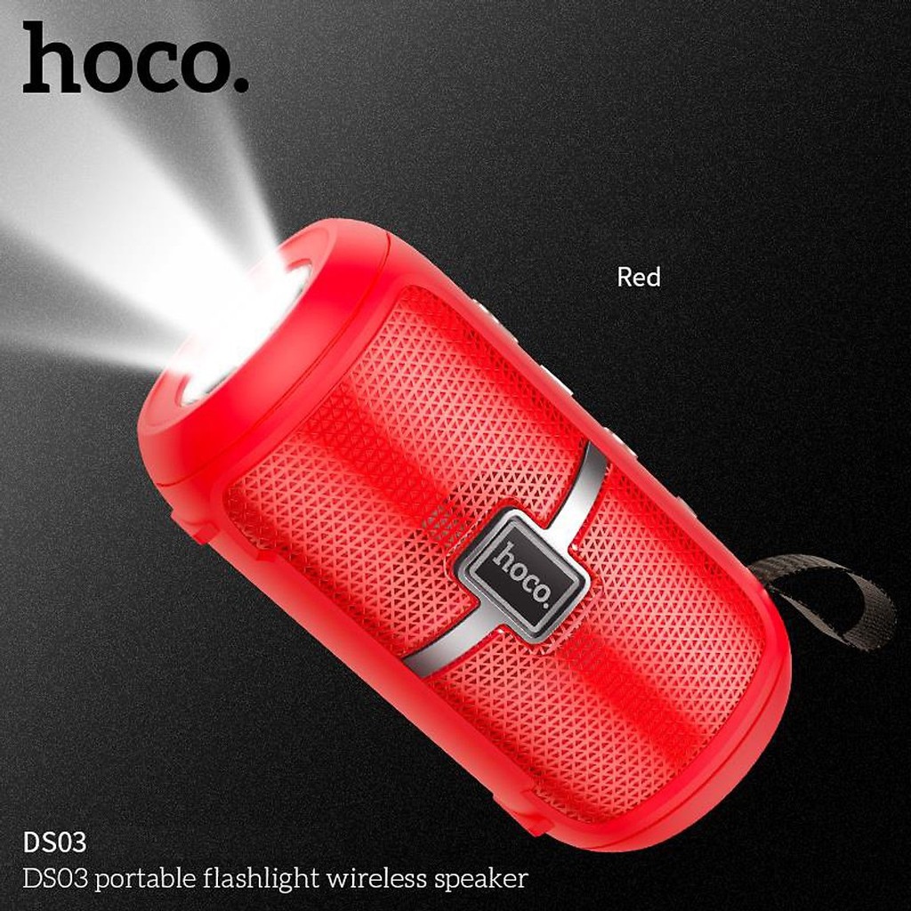 Loa bluetooth đa năng Hoco DS03 BLT5.0, đèn pin, công suất 10W - Hàng chính hãng