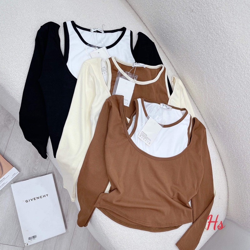 Áo phối khoét vai HSU1