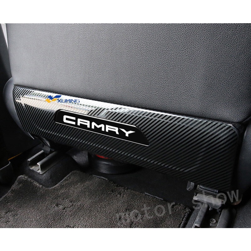 Bộ 2 Khung Viền Ghế Sau Xe Hơi Bằng Thép Không Gỉ Chống Đá Cho Toyota Camry 2018 2019 2020 2021