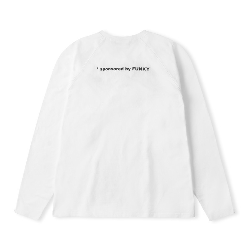 [Mã SKAMPUSHA7 giảm 8% tối đa 50K đơn 250K] ÁO FUNKY BASIC LONG SLEEVE TRẮNG | BigBuy360 - bigbuy360.vn