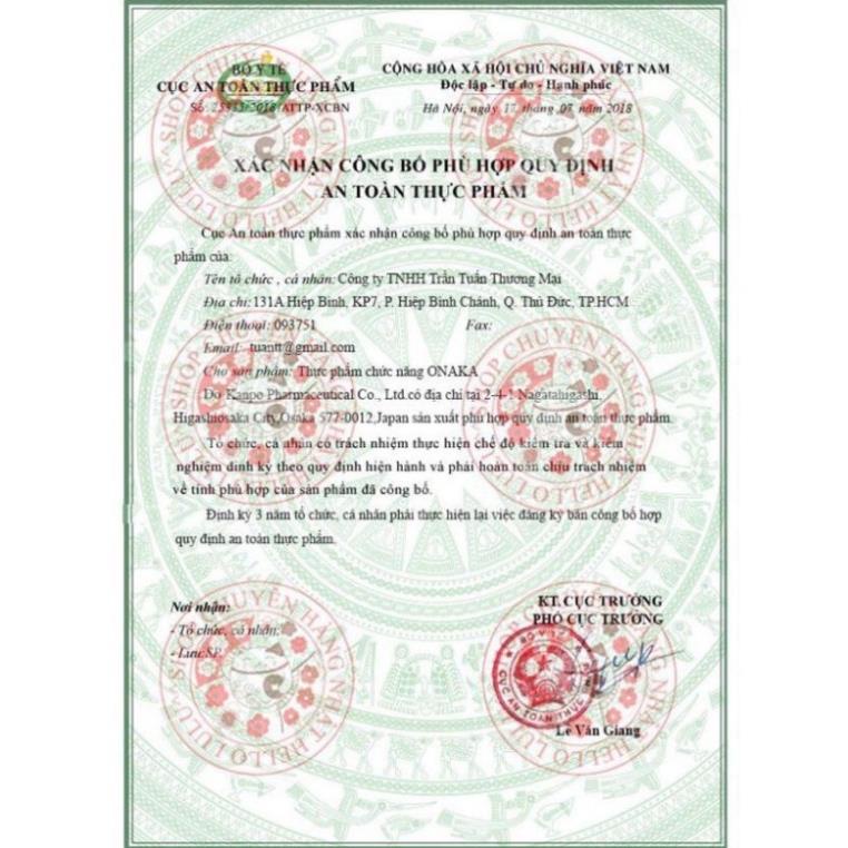 Viên giảm mỡ bụng Onaka 60 viên Nhật Bản