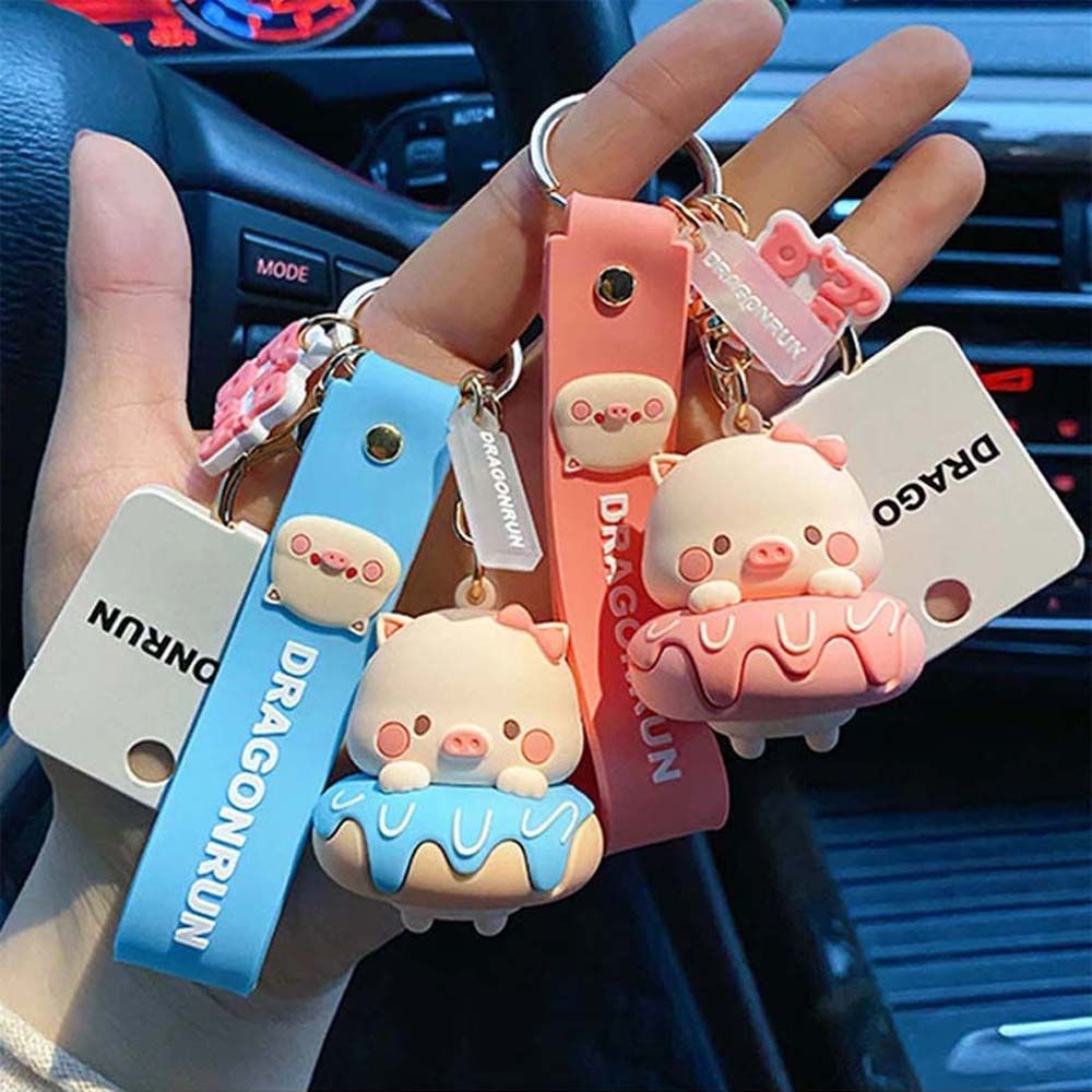 Móc gắn chìa khóa hình heo con xinh xắn dễ thương