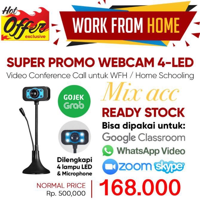 Webcam J05 4 Bóng Đèn Led + Micro Đứng Cho Pc | BigBuy360 - bigbuy360.vn