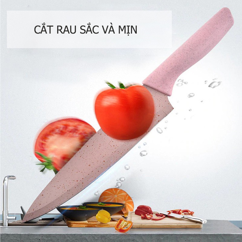 Bộ dao nhà bếp cao cấp, Bộ dao với thớt có kéo và nhiều loại dao khác nhau đáp ứng nhu cầu cắt rau củ quả - HELLO HOUSE