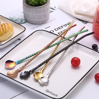 Muỗng Khuấy Cà Phê / Trà Sữa 2 Trong 1 Bằng Thép Không Gỉ