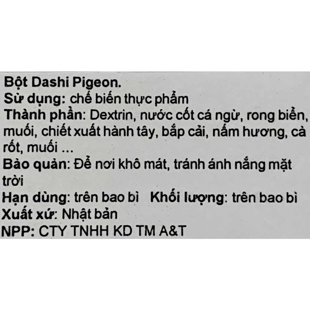 Bột nêm dashi Pigeon đủ vị cho bé từ 5 tháng tuổi