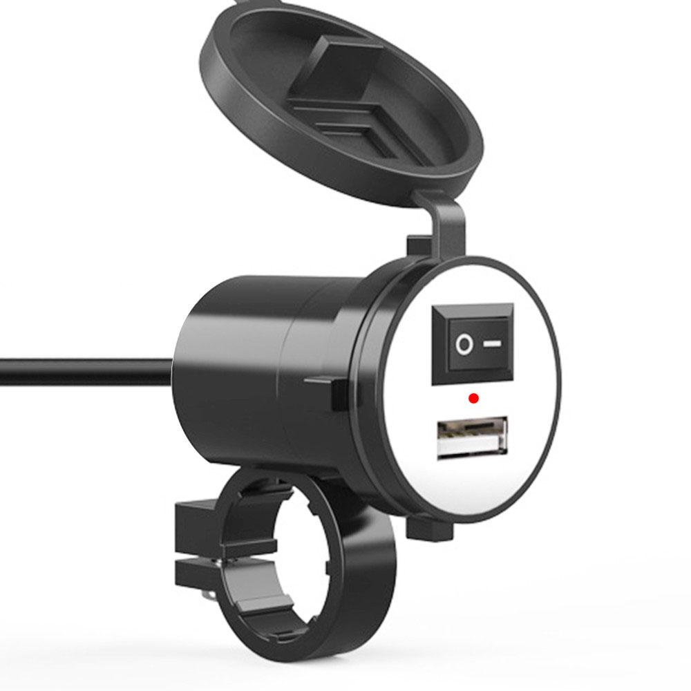 Bộ Sạc Điện Thoại Gắn Tay Lái Xe Máy 12V Kèm Cổng USB Tiện Dụng