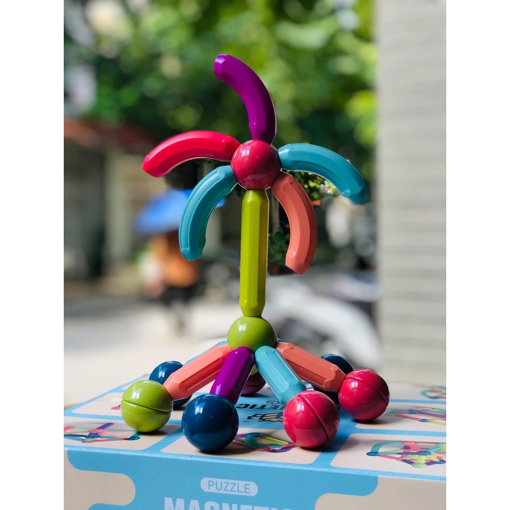 Bộ đồ chơi nam châm thông minh 64 chi tiết cho bé thoả sức sáng tạo