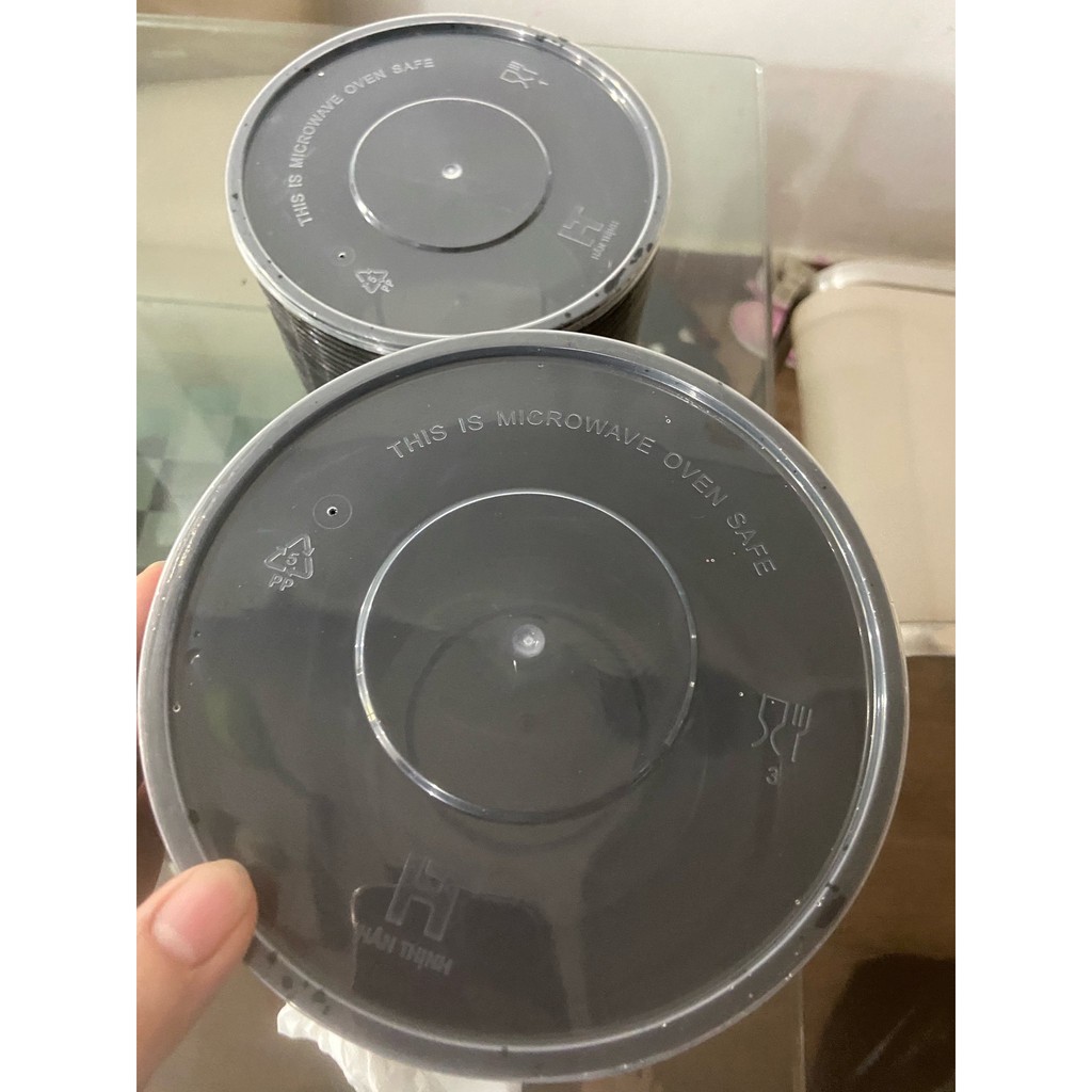 50 Hộp, tô, bát( màu đen) 1000 ml nhựa PP cao cấp dùng một lần đựng cơm, gà, phở, trái cây, salad