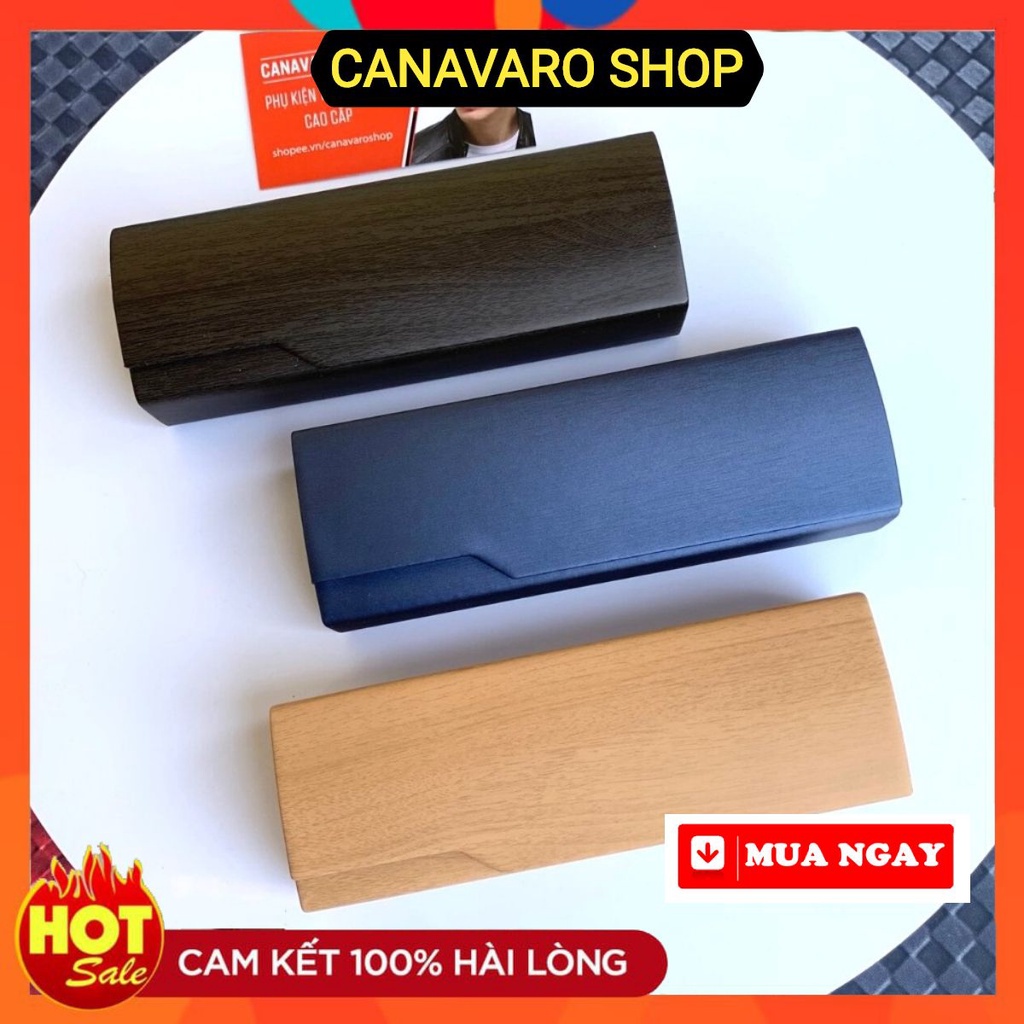 Hộp đựng kính cận kèm khăn lau cute dễ thương thời trang cao cấp cực kỳ sang chảnh CANAVARO SHOP CN0014