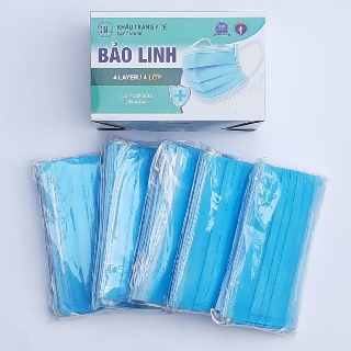 ✅[TEM CHÍNH HÃNG] Khẩu trang y tế 4 lớp Than hoạt tính Cao Cấp (hộp 50c)