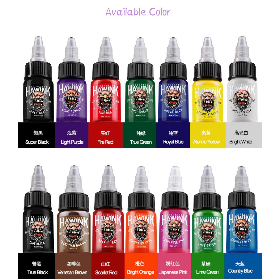 15ml (1/2 oz) Màu Vẽ Cơ Thể 14 Màu