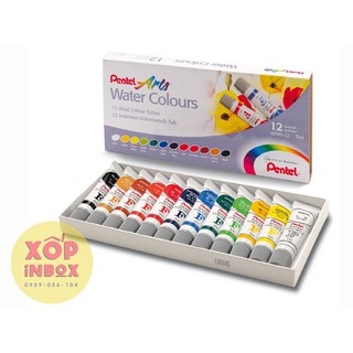 Màu nước Pentel Water Colors tuýp 12 màu (5ml)
