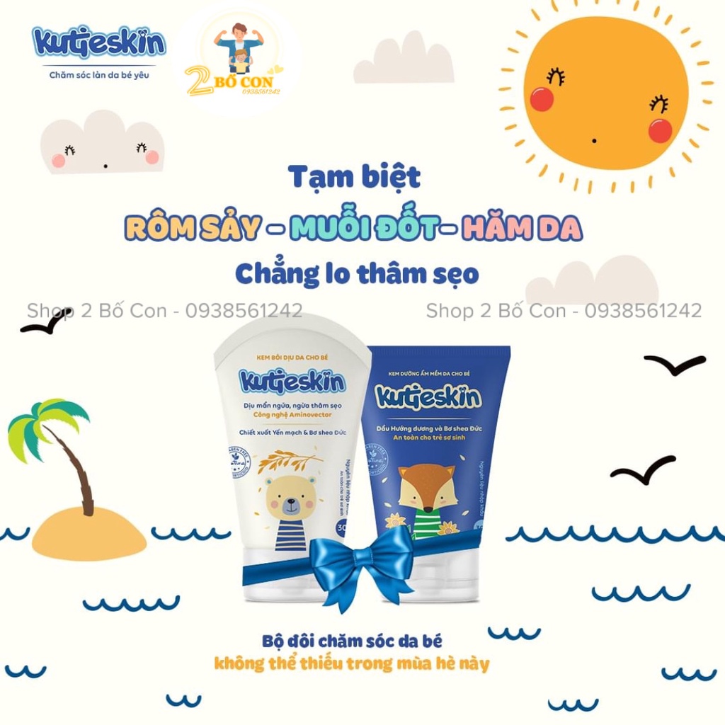 Kem bôi da tự nhiên KUTIESKIN chăm sóc làn da bé