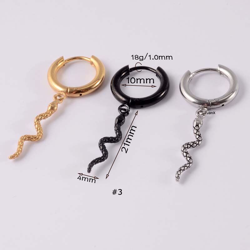 Khuyên tai bằng thép không gỉ không gây dị ứng sành điệu