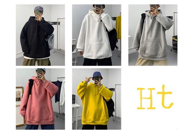 Áo hoodie nỉ trơn baisic HT12