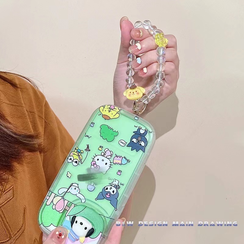 Dây Đeo Điện Thoại Dạng Chuỗi Hạt Sanrio Thông Dụng Thời Trang kpop