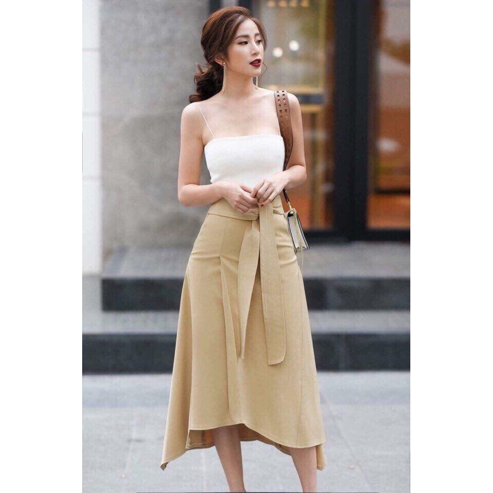 Áo bra thân dài 2 dây sợi bún cotton đanh mịn dây mảnh Freesize &lt;55kg nội y giá tốt