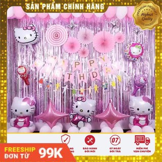 [Giảm 50%] Bộ bóng trang trí sinh nhật chủ đề Siêu Anh Hùng, Hello Kitty cho cả bé trai và bé gái