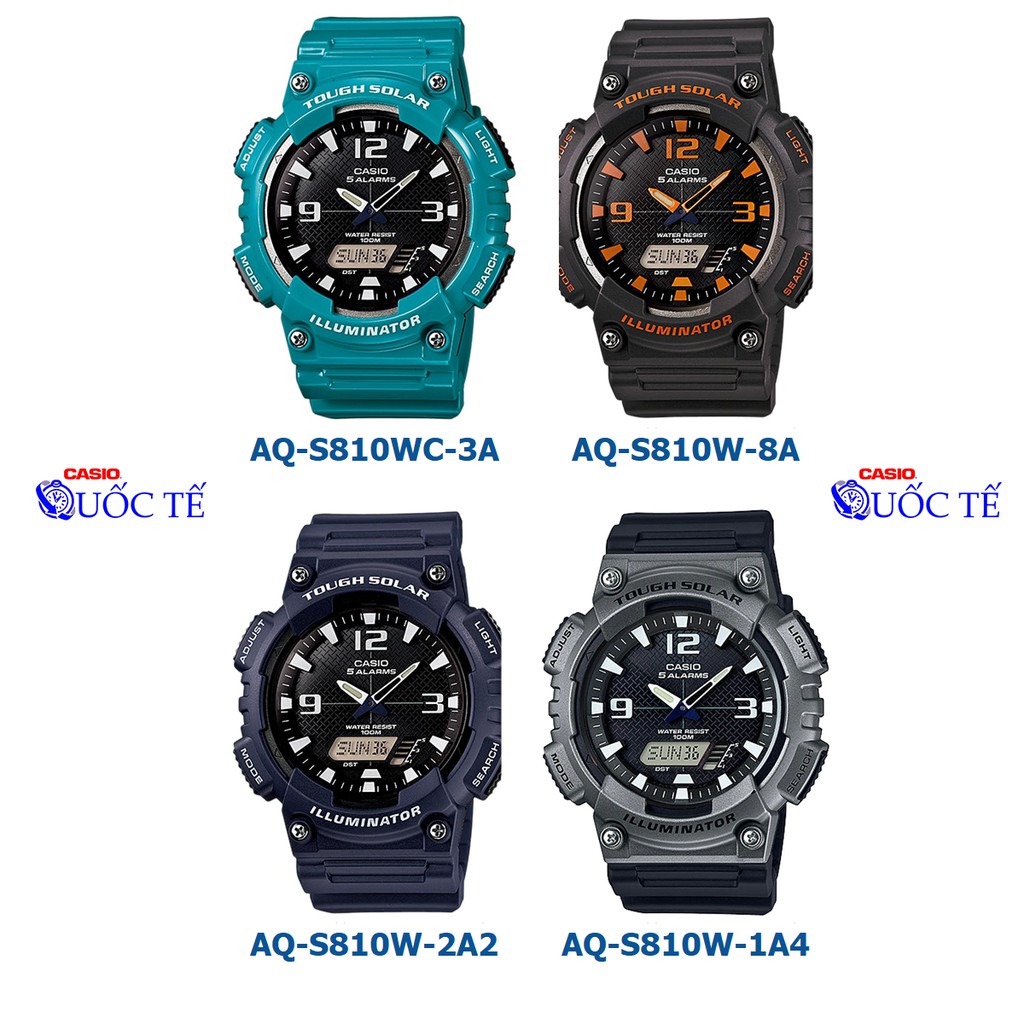 Đồng hồ nam casio ❤️ 𝐅𝐑𝐄𝐄𝐒𝐇𝐈𝐏 ❤️ Đồng hồ casio AQ-S810 kim điện tử AQ-S810WC-3A AQ-S810W-8A AQ-S810W-2A2