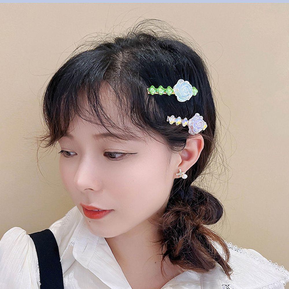 Kẹp Mỏ Vịt Dễ Thương WMES15H|Kẹp Tóc Hình Hoa Phong Cách Vintage Hàn Quốc