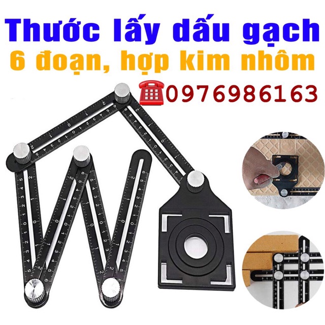 Thước cân sen / thước đo nhớ góc đa năng chuyên dụng cân sen khi khoan gạch men