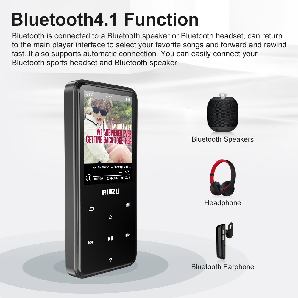 Máy nghe nhạc Lossless Bluetooth 4.1 Ruizu D10 - Máy nghe nhạc Bluetooth Ruizu D10 - Hifi Music Player Ruizu D10