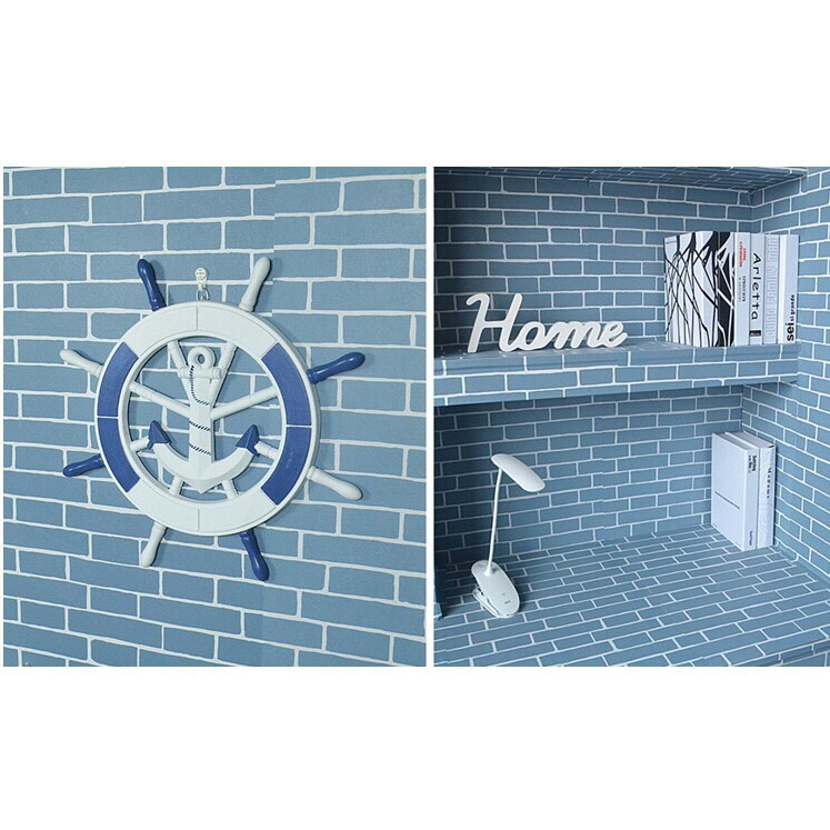 DECAL 1m Giấy dán tường khổ rộng 45cm ( có sẵn keo ) - GẠCH DÀI XANH ĐỊA TRUNG HẢI ELL065 | BigBuy360 - bigbuy360.vn