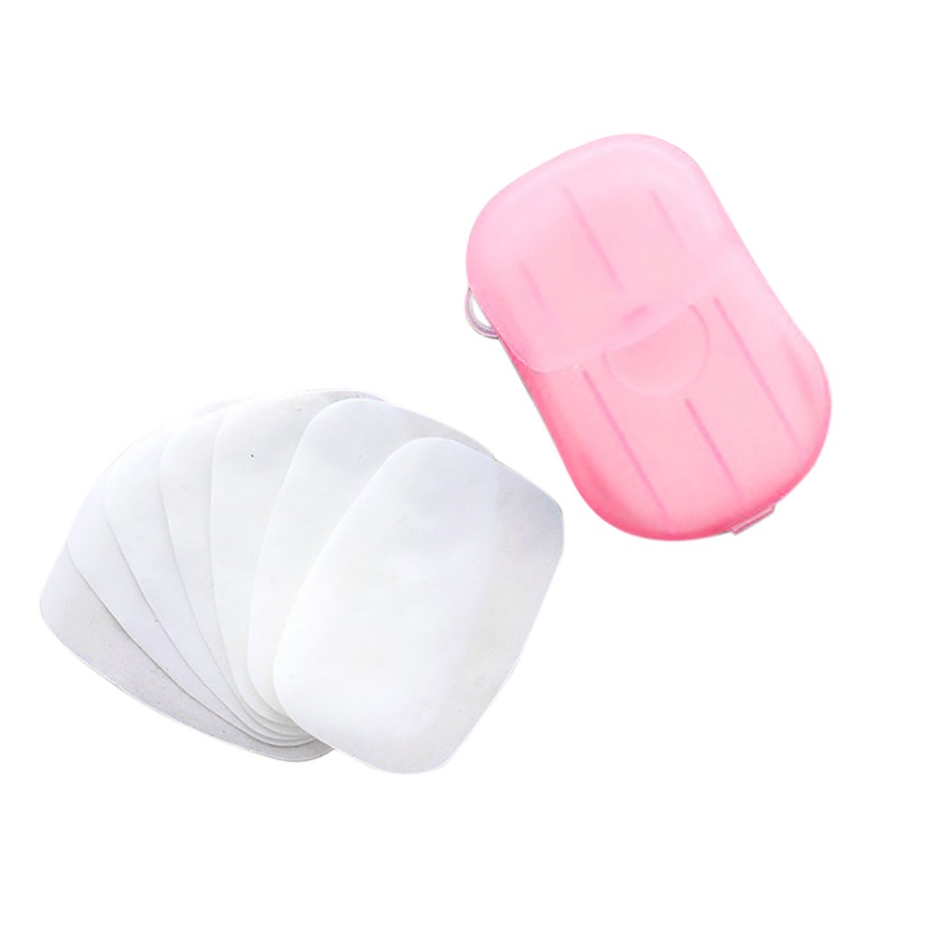 2 Hộp xà phòng giấy mini COCUTE dùng một lần tiện dụng