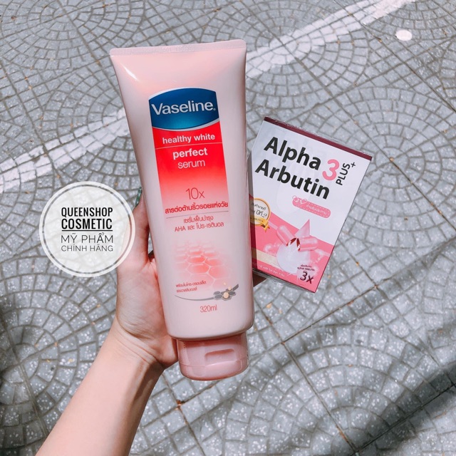 Combo dưỡng kích trắng vaseline 10X