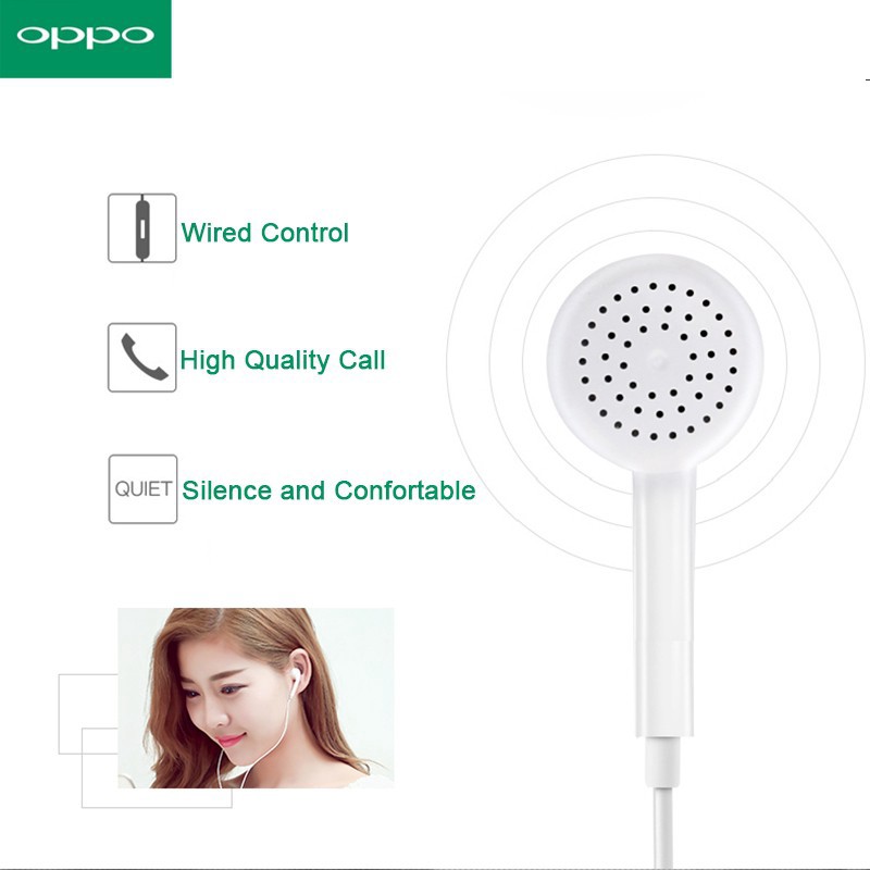 Tai nghe nhét tai OPPO MH133 R9 chính hãng giắc cắm 3.5mm âm thanh nổi chất lượng cao