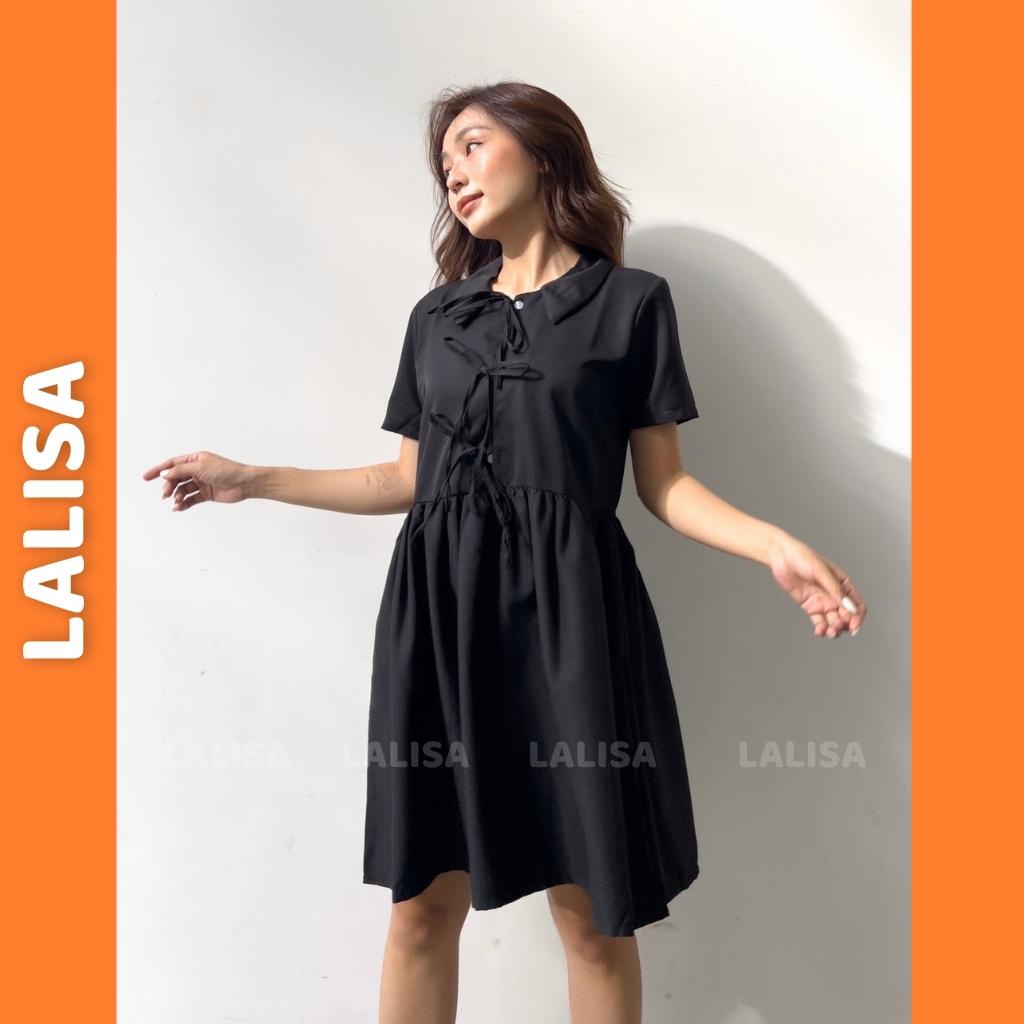 Đầm Babydoll LALISA Váy Babydoll Dáng Ngắn Xòe Cổ Sơ Mi Thắt Nơ Dễ Thương Hàn Quốc Ulzzang VD019