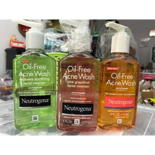 Sữa rửa mặt Neutrogena Oil Free Acne Wash 177ml chuẩn Mỹ