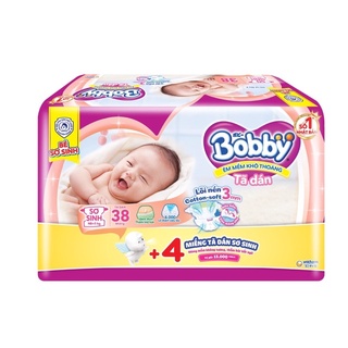 [DÁN XS38+2, S29+2 ] Tã Dán Bobby Đệm Thun Thấm Mồ Hôi Size XS38/S29 miếng