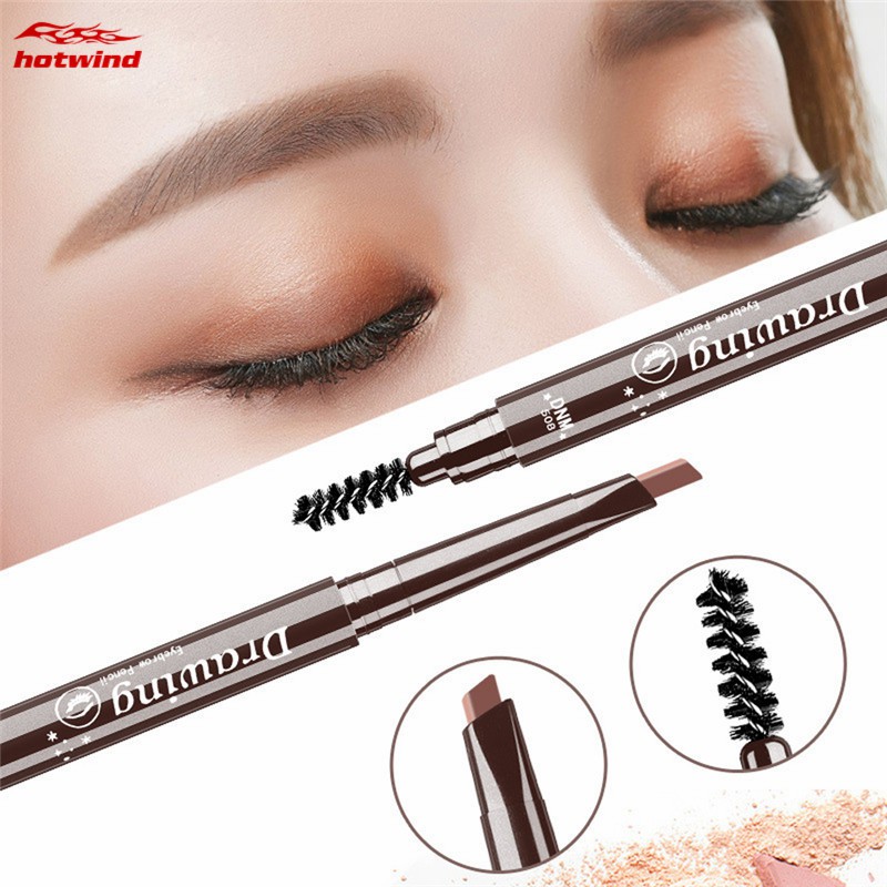 HW DNM Automatic Rotation Eyebrow Pen Long Lasting Natural Waterproof Anti-sweat Brow Makeup Tool